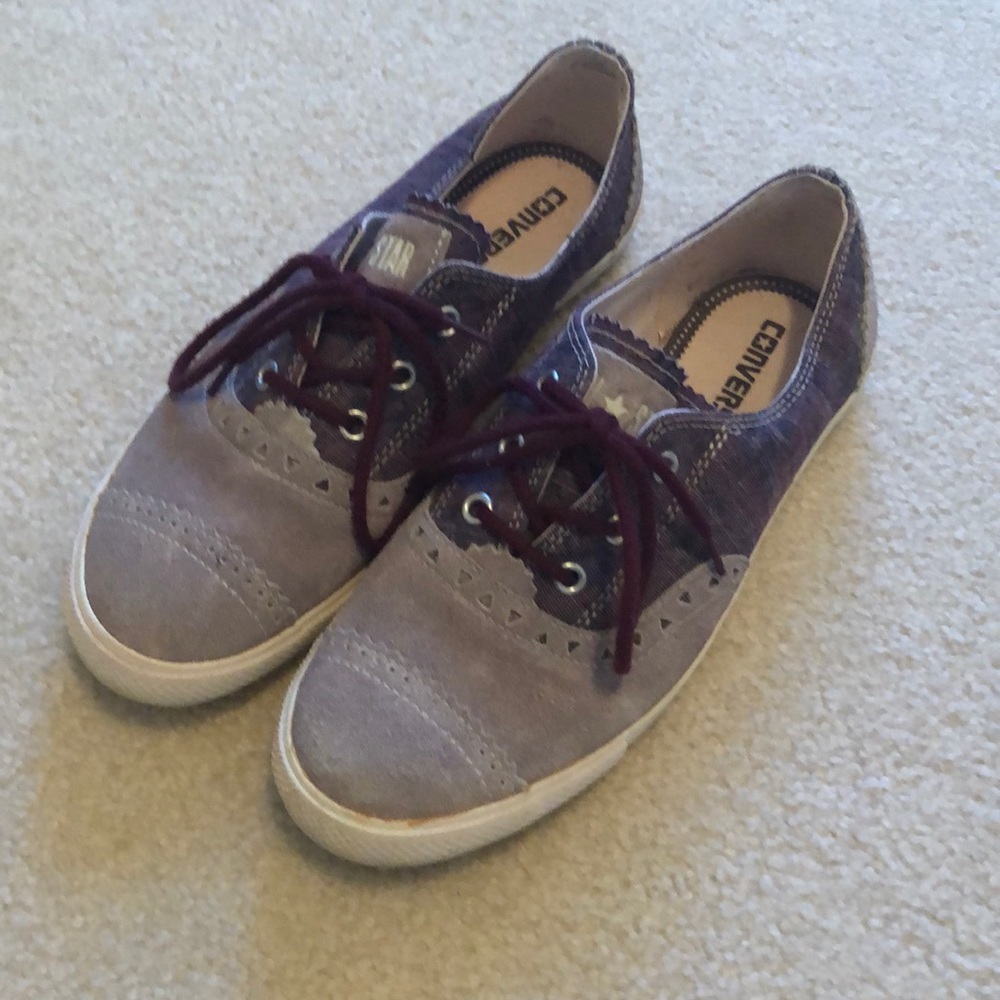 Purple suede Converse
